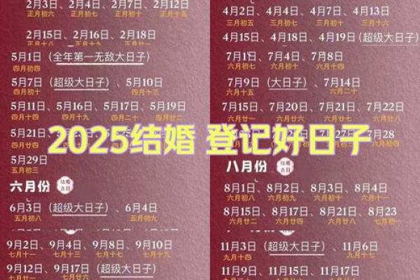 25年9月结婚好日子 25年9月适合结婚的日子