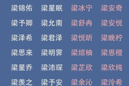 梁姓女孩名字大全-梁姓女孩起名字大全-梁姓名字大全姓名
